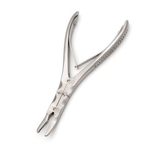 Stainless Steel Ruskin Mini Bone Rongeur Double Action Straight Curved Surgical Instruments Power Source by <b>Blush</b> surgical - Product Image 1