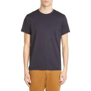 Camiseta de Algodón a Rayas Horizontales Azules y Blancas para Hombre, Cuello Redondo, Manga Corta, Informal, Verano, Transpirable, Suave, Corte Moderno, Básica - Product Image 4