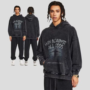 Sudaderas Unisex de Moda Urbana para Otoño, 100% Algodón, 420 g/m², Gruesas y Cálidas, Diseño Gráfico con Impresión Digital, ODM - Product Image 4