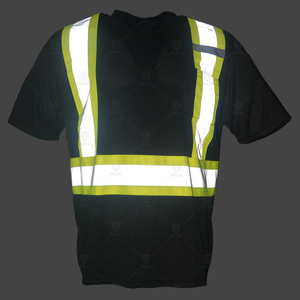 T-shirts à manches longues en coton respirant, haute visibilité, réfléchissants, personnalisés, unisexes - ANSI Classe 1 EN ISO 20471, tricotés - Product Image 4
