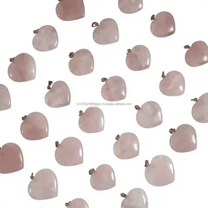ALIZA AGATE EXPORTS จี้คริสตัลรูปหัวใจทำจากโรสควอตซ์ธรรมชาติ ขัดเงา สำหรับงาน DIY ตกแต่งบ้าน สร้อยคอ เครื่องประดับ ทำมือ - Product Image 2