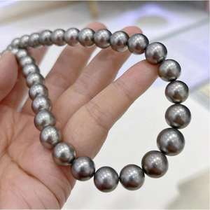 Collier en lin de haute qualité de 6-7 mm, longueur 70 cm, design perle ronde impeccable, vente en gros fabricant - Product Image 2