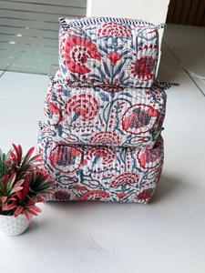 Trousse de Toilette Artisanale Zippée Écologique Durable Grande Capacité Sac à Maquillage Sacs Cosmétiques Pochette Organisateur de Beauté - Product Image 3