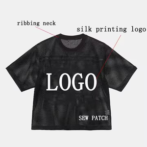 Custom Logo Mesh T-<b>Shirt</b> Unisex Short Sleeve Crew Neck Silk Printing Breathable 100 <b>Polyester</b> Summer Loose Fit Adult - Product Image 1