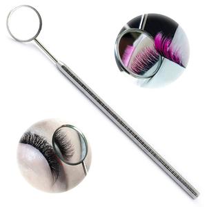 German Stainless Steel Wholesale Beauty Makeup Mirror with Hollow Handle for <b>Nail</b> and Finger Use Eyelash <b>Extension</b> Mirror Tools - Product Image 2
