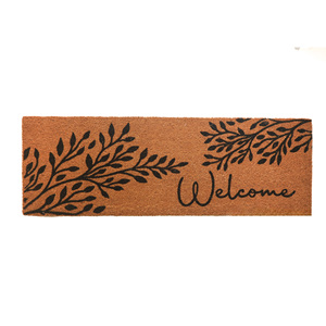 Tapete de Entrada de Fibra de Coco Impresa Premium WelcomeVine con Revestimiento de PVC |   Tapete Decorativo Botánico de Bienvenida para Entrada - Product Image 1