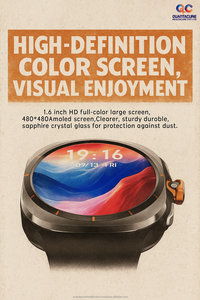 2025 QC AX01 <span class=keywords><strong>U8</strong></span> siêu <span class=keywords><strong>Android</strong></span> GPS AMOLED thông minh xem với máy ảnh 1.5 '480*480 hiển thị 3GB + 32GB 5 gam GPS Sim/esim VoLTE <span class=keywords><strong>Smartwatch</strong></span> - Product Image 3
