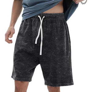 Men Factory Price Summer Acid Wash T Shirt Shorts <b>Set</b> Cotton Casual Streetwear Matching Outfit Loose Fit - Product Image 5