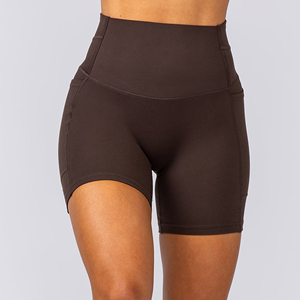 Shorts de sport pour femmes, taille haute, extensibles, compressifs, légers, pour la course à pied - Product Image 6