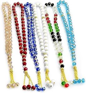 Best Islamic Prayer Beads Resin <b>Rosary</b> Necklace Unisex Religious Beaded Jewelry Cute Multicolor Round Ball Shape for Worship - Product Image 6
