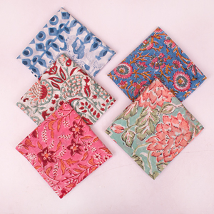 Lot de 5 bandanas unisexes en coton écologiques style bohème à nouer autour du cou ou sur la tête, imprimé bohème fait main, accessoire unisexe, foulard de tête, vente en gros - Product Image 2