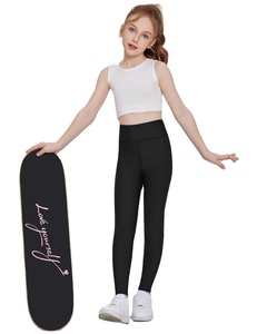 Leggings longs pour enfants en tissu tricoté Spandex/Polyester, imprimé, style doux, séchage rapide, imperméable, respirant, doux - Product Image 1