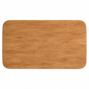 Mesa de Comedor de Madera de Teca Sólida, Rectangular Suave con Patas Ovaladas Gruesas, Diseño Escandinavo Moderno, Ecológica, para 6 Personas - Product Image 4