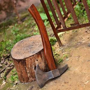 Hacha de Línea Recta de Acero de Damasco Personalizada, Forjada a Mano, Hacha para Acampar al Aire Libre, Hacha para Cortar Madera, Fabricante OEM ODM - Product Image 3