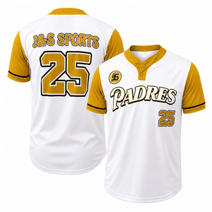 Camisetas de Béisbol Sublimadas Personalizadas Unisex, Tallas Grandes, 2 Botones, Transpirables, de Secado Rápido, Antibacterianas, Camisetas de Béisbol para Equipos, Venta al Por Mayor - Product Image 4