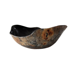 High Quality Buffalo Horn Salad Bowl Eco-Friendly Animal Shape Cow Ox Horn Serving Mixing Bowls Rounded <b>Dinnerware</b> - Product Image 1
