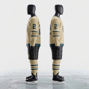 Ensemble d'uniformes de hockey sur glace personnalisés de qualité supérieure, broderie 3D, respirant, séchage rapide, écologique, unisexe, extensible dans quatre directions - Product Image 3