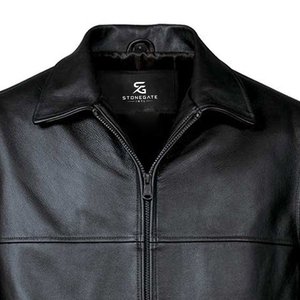Blouson Bomber Homme en Cuir Véritable Coupe Slim Hiver Décontracté avec Logo Personnalisé Style Urbain Tendance Moto avec Poches - Product Image 5