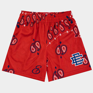 Pantalones cortos deportivos para hombre, pantalones cortos de baloncesto con bolsillos con cremallera, malla de poliéster, pantalones cortos de baloncesto para hombre. - Product Image 2