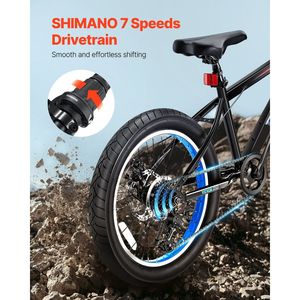 จักรยานเสือภูเขาเหล็กกล้าคาร์บอน20นิ้วสำหรับ Shimano 7 SPEED และดิสก์เบรกคู่ - Product Image 3