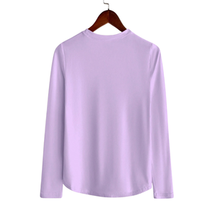 Camiseta Casual de Manga Larga para Mujer, Cuello Redondo, Tela Suave y Elástica, Básica para Uso Diario, Cómoda, Holgada, Transpirable, de Color Sólido - Product Image 2