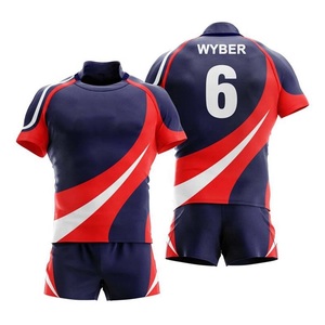 Nuevos Uniformes de Rugby Cosidos de Alta Calidad con Diseño Personalizado, Uniforme de Rugby Cómodo para Hombre, Incluye Pantalones Cortos - Product Image 4