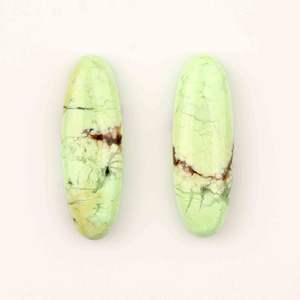 พลอยคริสโซเพรสเลมอนธรรมชาติคุณภาพสูง รูปทรงรียาว 10x30 มม. ด้านหลังแบน ขัดเงาอย่างดี ขนาดมาตรฐาน - Product Image 1