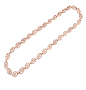 Classic Design Link <b>Chain</b> In 14k Gold Necklace Moissanite <b>Iced</b> <b>Out</b> Hip Hop Style Diamond Link <b>Chain</b> Perfect Gift For Men & Women - Product Image 1