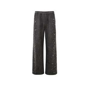 Conjunto Deportivo Oversize para Hombre con Pedrería, Sudadera con Capucha y Pantalones con Lavado Ácido, Cremallera en Relieve, 100% Algodón, Personalizado, Casual, Invierno - ¡Venta Caliente! - Product Image 5