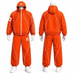 Conjunto Deportivo de Dos Piezas para Hombre, Personalizado, Bordado, de Invierno, 100% Poliéster, Impermeable y Cortavientos - Product Image 1