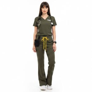 Wholesale Scrub Suit Supplier Custom Nurse Scrubs <b>Set</b> Breathable Medical Uniform Comfortable Hospital Workwear OEM Design - Product Image 1