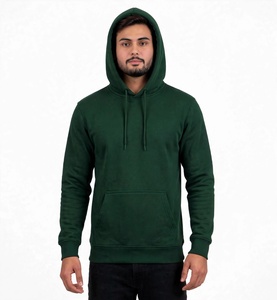 Sudadera con Capucha para Hombre, Color Verde Oscuro, Cierre de Cremallera, Corte Regular, Informal, 300g, Poliéster/Algodón, Secado Rápido, Transpirable - Product Image 1