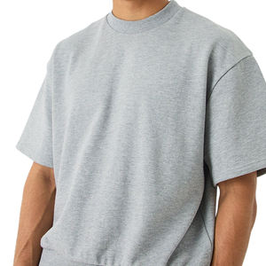 Customized High Quality Blank Cotton StreetWear <b>Tshirt</b> Oversized Drop Shoulder T-shirt Custom Print logo HeavyWeight White - Product Image 3