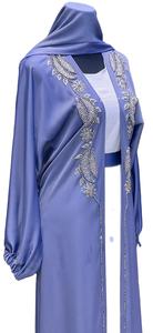 Hecho a mano Dubai mujeres hermoso negro Kaftan Abaya pantalones largos poliéster duradero ropa islámica tradicional para musulmanes - Product Image 2