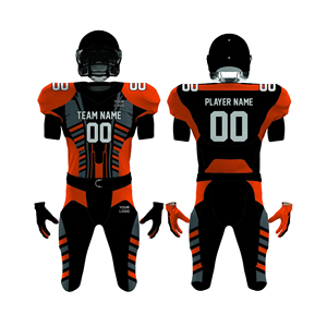 Nueva Llegada, Uniformes de Fútbol Americano Personalizados en Color, Conjunto Transpirable de Pantalones Cortos 100% Poliéster, Nombre del Equipo Personalizado, Unisex para Adultos - Product Image 1