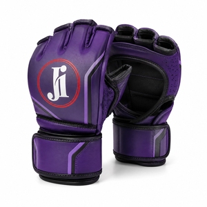 ถุงมือ MMA สำหรับฝึกซ้อม ทนทาน แบบเปิดนิ้ว ถุงมือกีฬาคุณภาพสูง ป้องกันมืออย่างดี สำหรับฟิตเนส การฝึกซ้อมและการต่อสู้ - Product Image 1