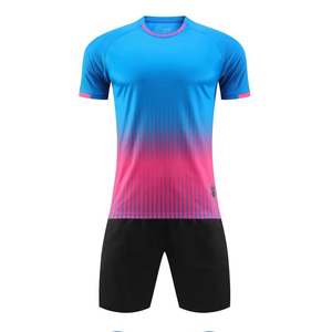 Soccer Wear Black & White <b>Polyester</b> Jersey Soccer Training Set Digital Sublimation Uniform with Logo <b>Shorts</b> Pockets Club Team - Product Image 1