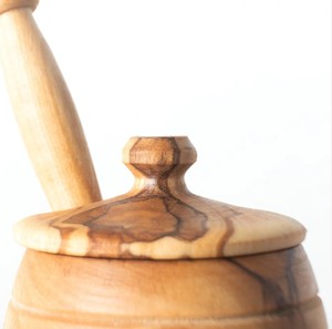 Tarro de Miel de Madera Artesanal con Tapa y Cucharón, Contenedor de Miel de Madera en Forma de Barril, Tarro de Almacenamiento, Suministro al por Mayor - Product Image 6