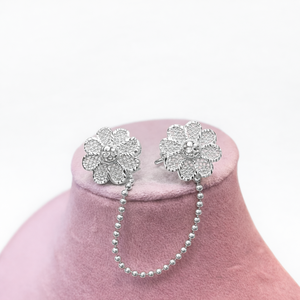 Brazaletes Kada Anchos de Lujo, Chapados en Oro de 24k, Aleación de Zinc con Circones, Diseño Floral Grabado, Modernos, Regalo Premium para Compromiso - Product Image 4