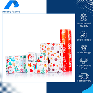 Custom Size Coated Wood Pulp 50-100 GSM Smooth-finish Gift Wrappers for Gift Packaging Use at Impressive Market Price on Sale - Product Image 3