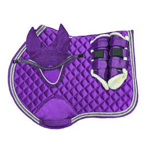 Ensemble de 4 tapis de selle d'équitation personnalisables de qualité supérieure, doublure en tissu confortable, ensemble d'équitation durable - Product Image 2