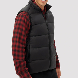 Gilet matelassé léger pour homme, automne, extérieur, poches, réversible, imperméable, respirant, coupe-vent, fermeture éclair - Product Image 5