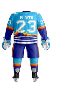 Uniformes de Hockey Personalizados al Por Mayor, Diseño Nuevo, Camisetas y Uniformes de Hockey sobre Hielo, Poliéster Transpirable - Product Image 5