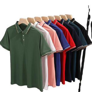 Men's Short Sleeve for Shirt Solid Color Knitted Spandex/Cotton Casual Breathable Regular Fit Custom Logo OEM Service - Product Image 1