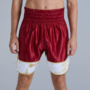 Shorts de boxe personnalisés en satin à taille haute pour athlètes, fabrication en gros sous marque privée - Product Image 2