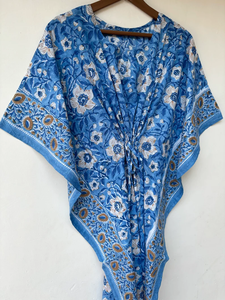 Vestido Kaftán Casual de Verano sin Mangas con Estampado Tropical Digital, de Algodón, para Mujer, Playa, Islas del Pacífico Asiático - Product Image 5