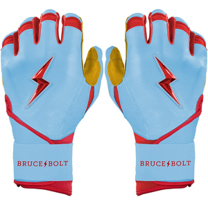 Real bruce <b>bolt</b> Leather Baseball Batting Gloves Full Finger Breathable Lightweight Eco-Friendly - Product Image 6