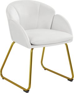 Chaise de salle à manger classique de style européen avec revêtement en tissu et pieds dorés, chaises de salle à manger modernes et confortables pour usage commercial - Product Image 4