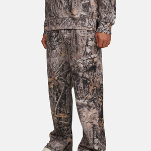 Men's Camouflage Print Sweatpants Elastic Waist Casual Loose Fit Breathable <b>Polyester</b> <b>Joggers</b> Autumn Style - Product Image 3