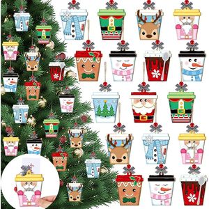 20 Pezzi Porta Soldi per Biglietti di Natale, Ornamenti in Legno a Forma di Albero di Natale, Schiaccianoci, Cacao, Pan di Zenzero, Pupazzo di Neve, Babbo Natale - Product Image 1